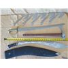 Image 24 : Kukri Machete w/ Curved Blades & Sheath, Sword Marked 1840 Spain, Tomahawks, etc