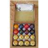 Image 1 : Box 16 Cue Balls Made in Belgium Signed Willie Mosconi w/ COA
