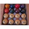 Image 2 : Box 16 Cue Balls Made in Belgium Signed Willie Mosconi w/ COA