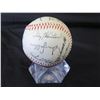 Image 2 : Autographed Baseball: Signed Rick Manning, Rick Waits & Others  (Stand Not Included)