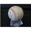 Image 3 : Autographed Baseball: Signed Rick Manning, Rick Waits & Others  (Stand Not Included)