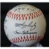 Image 1 : Autographed Baseball: Signed Tom Tellmann, Bob McClure & Others  (Stand Not Included)