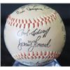 Image 1 : Autographed Baseball: Signed Don Slaught, Javier Martínez & Others  (Stand Not Included)