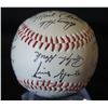 Image 1 : Autographed Baseball: Signed Luis Aponte, Bob Stanley & Others  (Stand Not Included)