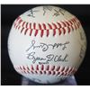 Image 1 : Autographed Baseball: Signed Bryan D Clark, Todd Curry & Others  (Stand Not Included)