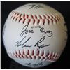 Image 1 : Autographed Baseball: Signed Nolan Ryan, Jose Cruz & Others  (Stand Not Included)