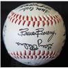 Image 1 : Autographed Baseball: Signed Bruce Berenyi, Tom Hume  & Others  (Stand Not Included)