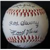 Image 1 : Autographed Baseball: Signed Larry McWilliams, Mike Easter  & Others  (Stand Not Included)