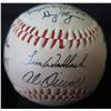Image 1 : Autographed Baseball: Signed Al Oliver, Tim Wallach & Others  (Stand Not Included)