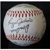 Image 1 : Autographed Baseball: Signed Reggie Jackson, Don Aase & Others  (Stand Not Included)