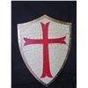 Image 2 : Qty 2 Vintage Metal Shields w/ Cross Design & 2 Bud K #BK388 Stainless Pakistan Knives