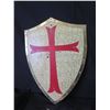 Image 3 : Qty 2 Vintage Metal Shields w/ Cross Design & 2 Bud K #BK388 Stainless Pakistan Knives