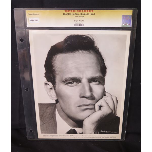Vintage Signed Photograph of Charlton Heston - Diamond Head, Culver Pictures Reproduction