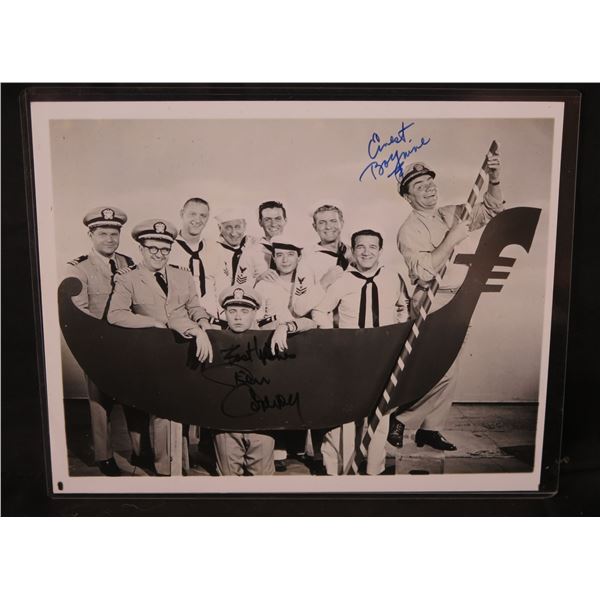 Vintage Photograph of Ernest Borgnine & Tim Conway, Signed, w/ Details on Back