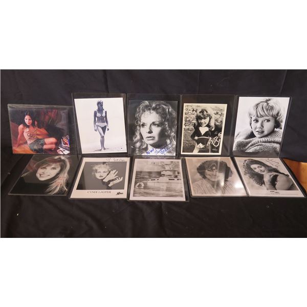 Qty 10 Celebrity Photos: Susannah York, Joyce DeWitt & Others, Some Signed