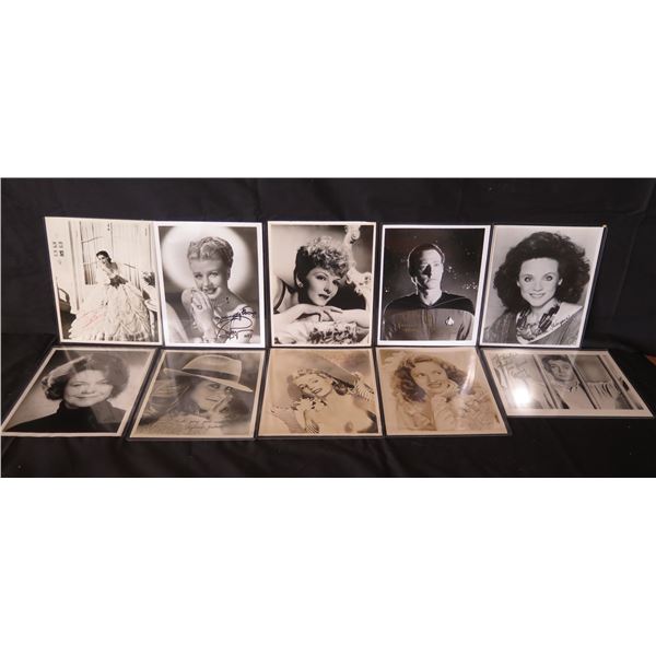 Qty 10 Celebrity Photos: Valerie Harper, Estelle Parsons & Others, Some Signed