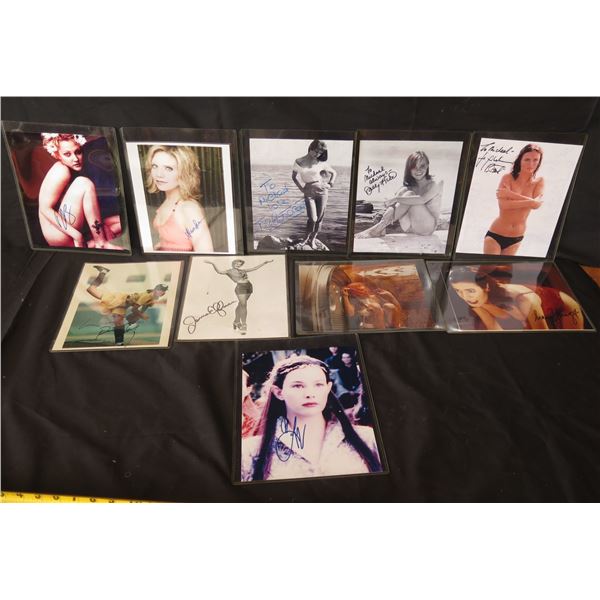 Qty 10 Celebrity Photos: Sally Field, Jenna Elfman & Others, Some Signed