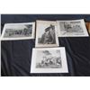 Image 1 : Qty 4 Vintage Prints: Vanquishers of Salamis, Geese of the Capitol, Shrine of Venus, Pilgrims in Sig