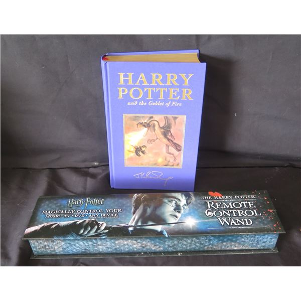 Harry Potter & The Goblet of Fire First Edition Book & Remote Control Wand in Box