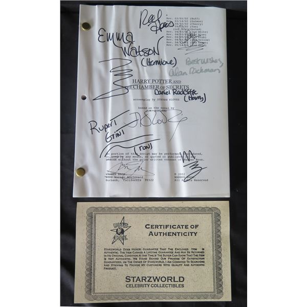 Autographed Harry Potter & the Chamber of Secrets Screenplay Signed by Cast w/ COA
