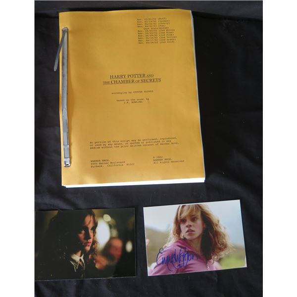 Harry Potter & the Chamber of Secrets Screenplay w/ Emma Watson Photos