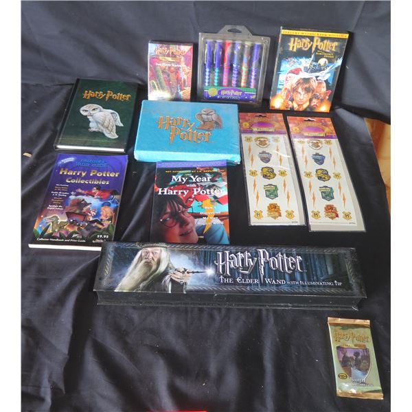 Harry Potter Books, DVD's, Pens, Collector Handbook, Elder Wand, etc