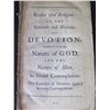 Image 2 : Antique Book: Grounds and Measures of Devotion from Nature of God 1730 w/ Notation (Spine Broken)