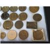 Image 10 : Qty Approx. 19 Medals: CSA. Unicorn, Statue of Liberty, Buffalo Bill, etc in Display Case 16"L