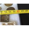 Image 14 : Qty Approx. 19 Medals: CSA. Unicorn, Statue of Liberty, Buffalo Bill, etc in Display Case 16"L