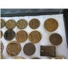 Image 9 : Qty Approx. 19 Medals: CSA. Unicorn, Statue of Liberty, Buffalo Bill, etc in Display Case 16"L