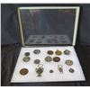 Image 1 : Qty Approx. 15 Medals: Olympic Torch, A.S.P.T.T. Petanque, Champion, etc in Display Case