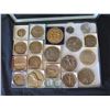 Image 2 : Qty Approx. 21 Medals & Coins:  Alaska, Naval 50th Aviation, Aloha State, etc in Display Case 16"L