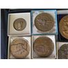 Image 3 : Qty Approx. 21 Medals & Coins:  Alaska, Naval 50th Aviation, Aloha State, etc in Display Case 16"L