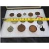 Image 16 : Qty Approx. 13 Medals & Coins:  Athletes, Corvelle, Aloha State, etc in Display Case 16"L