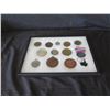 Image 17 : Qty Approx. 13 Medals & Coins:  Athletes, Corvelle, Aloha State, etc in Display Case 16"L
