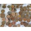 Image 8 : Multiple Collector Coins: Canadian Pennies, French Francs, etc in Display Case 16"L