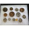 Image 2 : Qty Approx. 13 Medals & Coins:  Athletes, La Vaelle du France, etc in Display Case 16"L