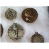 Image 4 : Qty Approx. 13 Medals & Coins:  Athletes, La Vaelle du France, etc in Display Case 16"L