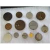 Image 7 : Qty Approx. 13 Medals & Coins:  Athletes, La Vaelle du France, etc in Display Case 16"L