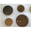 Image 8 : Qty Approx. 13 Medals & Coins:  Athletes, La Vaelle du France, etc in Display Case 16"L