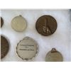 Image 9 : Qty Approx. 13 Medals & Coins:  Athletes, La Vaelle du France, etc in Display Case 16"L