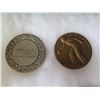 Image 11 : Qty Approx. 14 Medals & Coins:  Athletes, La Vallee du Rhone, etc in Display Case 16"L