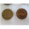 Image 13 : Qty Approx. 14 Medals & Coins:  Athletes, La Vallee du Rhone, etc in Display Case 16"L