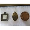 Image 14 : Qty Approx. 14 Medals & Coins:  Athletes, La Vallee du Rhone, etc in Display Case 16"L