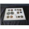 Image 17 : Qty Approx. 14 Medals & Coins:  Athletes, La Vallee du Rhone, etc in Display Case 16"L