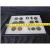 Image 18 : Qty Approx. 14 Medals & Coins:  Athletes, La Vallee du Rhone, etc in Display Case 16"L
