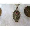 Image 9 : Qty Approx. 14 Medals & Coins:  Athletes, La Vallee du Rhone, etc in Display Case 16"L