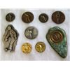 Image 2 : Qty Approx. 9 Medals & Coins:  Athletes, Petanque la Comete, etc in Display Case 16"L