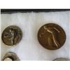 Image 3 : Qty Approx. 9 Medals & Coins:  Athletes, Petanque la Comete, etc in Display Case 16"L