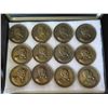Image 2 : Qty 12 Large Coins Comandant Jacques Yves Cousteau La Calypso in Display Case 16"L